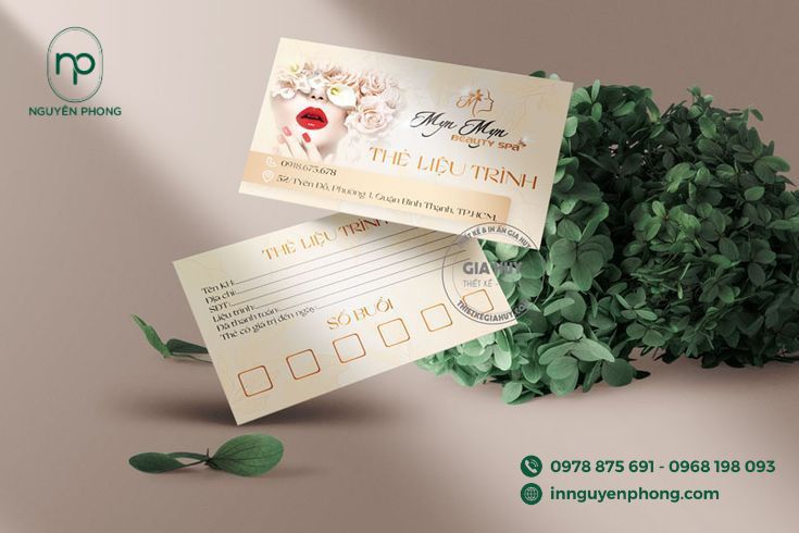 in thẻ tích điểm spa đẹp mắt